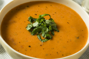 Homemade Tomato Basil Bisque Soup