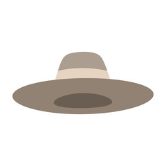 hat accessory fashion object vintage design image vector illustration