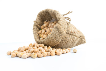 chickpeas on a sack vegetarian food