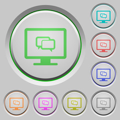 Chat application push buttons