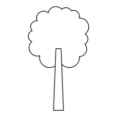 tree natural botanical ecology forest vector illustration