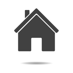 Home icon - simple flat design isolated on white background, vector