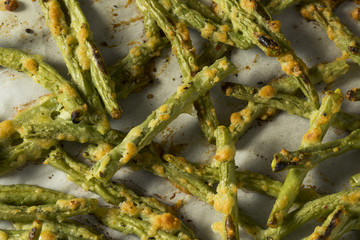 Homemade Baked Parmesan Green Bean Fries