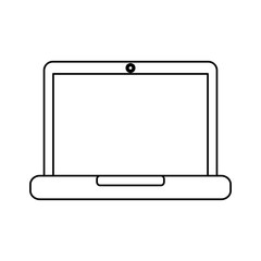 laptop computer device technology digital screen vector illustration