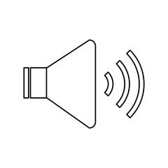 speaker sound volume audio button icon vector illustration