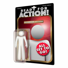 Ready for Action Figure Prepared for Anything 3d Illustration