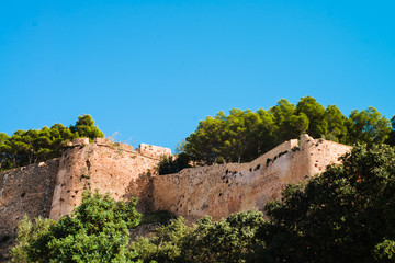Fototapeta na wymiar Castle in Denia on Costa Blanca in Spain