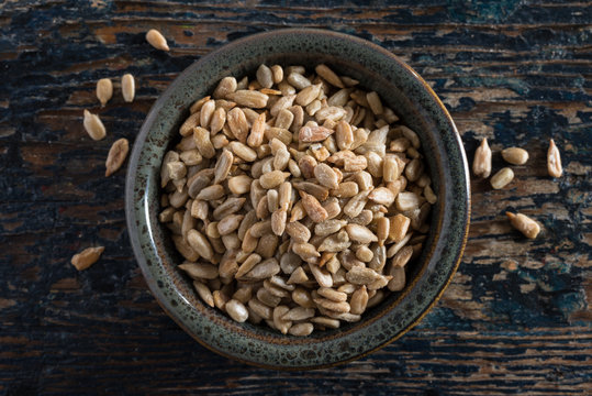 Roasted Salted Sunflower Seeds in a Bowl
