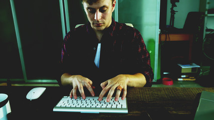 A programer hacker trying to breached the computer security by using algorithm source code to...