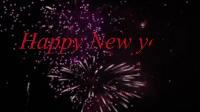 Happy New Year 2017 with fireworks