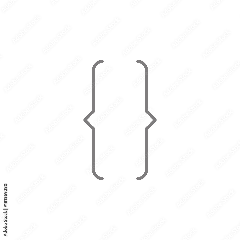 Fototapete bracket icon. web element. premium quality graphic design. signs symbols collection, simple icon for