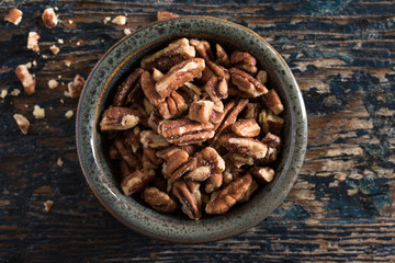 Chopped Pecans in a Bowl