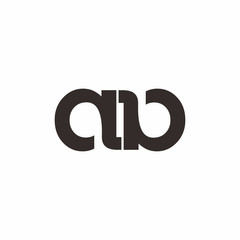 ab letter linked logo vector