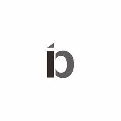 i b letter logo