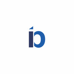 i b letter logo