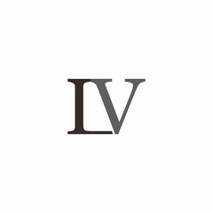 L V Letter Logo Vector