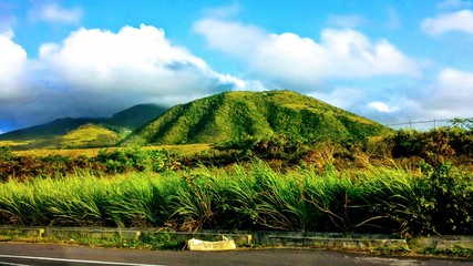 Obraz premium Landscape, mountain, hill, green, blue skies