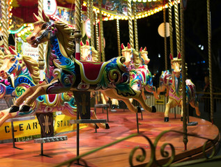 Carousel in the night