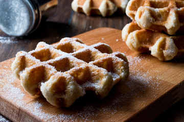 Belgium Waffle with Powdered Sugar
