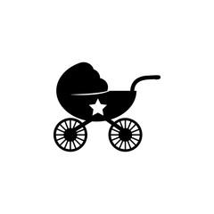 Fototapeta na wymiar Stroller icon. Baby element icon. Premium quality graphic design icon. Signs, outline symbols collection icon for websites, web design, mobile app, info graphics