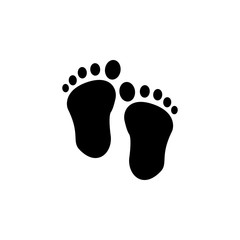 Fototapeta na wymiar traces of baby feet icon. Baby element icon. Premium quality graphic design icon. Signs, outline symbols collection icon for websites, web design, mobile app, info graphics