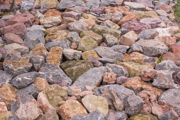 Floor of stone or rock texture in natural background. Design in garden floor
