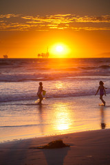 Fototapeta premium Sunset Huntington Beach