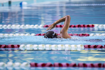 Swimming pool swimmer competition