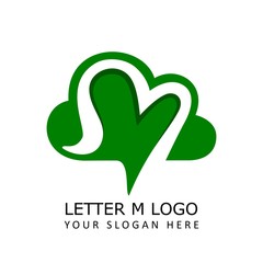 letter m cloud logo