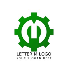 letter m gear logo