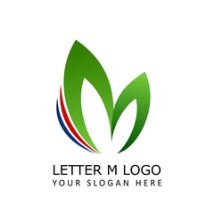 letter m butterfly magnificent logo