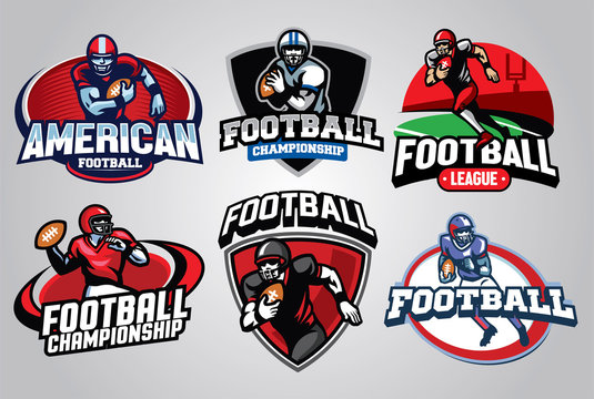 American Football Badge Design set