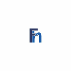 f h letter rounded logo