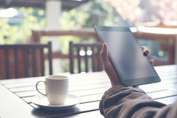 Man use digital tablet