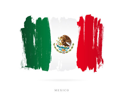 Flag of Mexico. Abstract concept