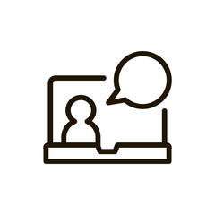 E-learning flat icon