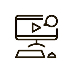 E-learning flat icon
