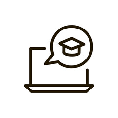 E-learning flat icon