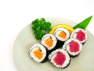  salmon and tuna sush