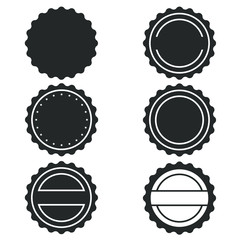 Vector Stamp without text. Set of Stamps. Post Stamp Collection. Vector Stamps . Circle Stamps.