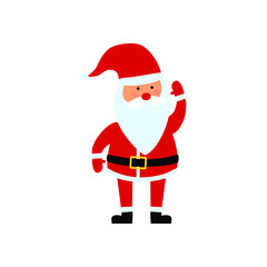 Santa Claus No Lines White Background Retro Vector Illustration Merry Christmas and Happy New Year
