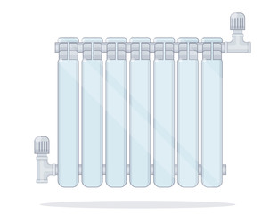 Heating radiator. Illustration for online store of plumbing.