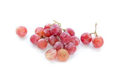 Isolated grapes on white background