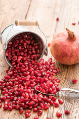 Pomegranate red grains