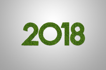 Happy New Year 2018 text design background. Greeting card or poster template flyer or invitation design. New Year's holidays.