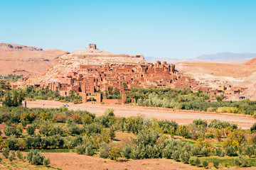 amazing ouarzazate kasbah fortification, morocco	