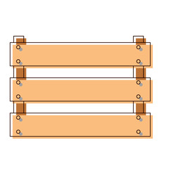 wooden basket flat in watercolor silhouette