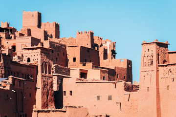amazing ouarzazate kasbah fortification, morocco	
