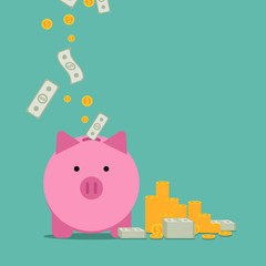 money flat business moneybox design vector eps 10