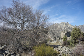 Views of La Cabrera Range, in Guadarrama Mountains, Madrid, Spain